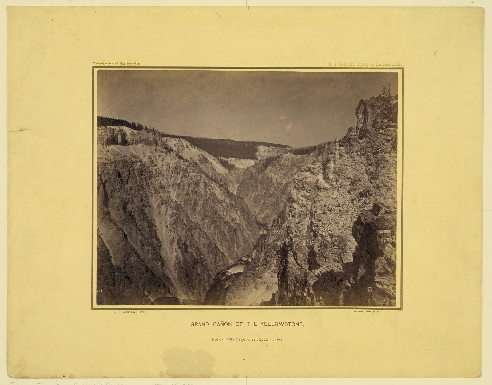 Grand Canon of the Yellowstone, Yellowstone Series 1871 — historic image