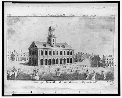 View of Faneuil-Hall in Boston, Massachusetts / W. Pierpont del. ; S. Hill sculp.