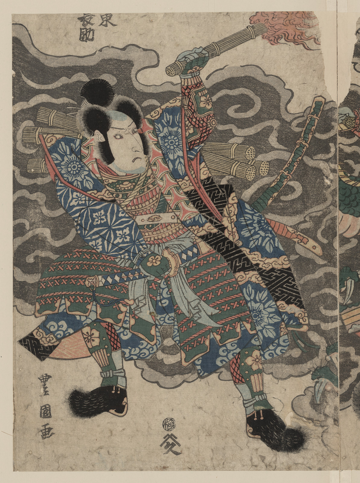 [Japanese Ukiyo-e print], 1750 — historic print