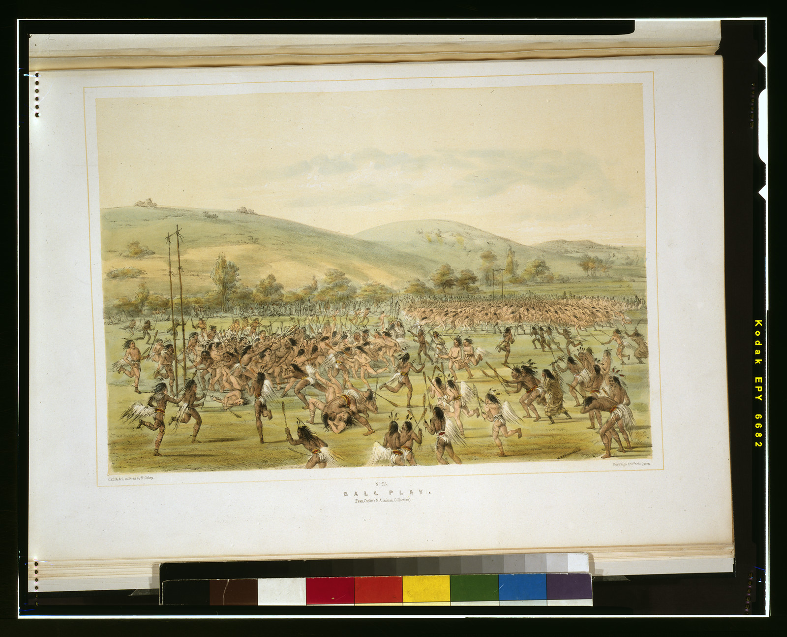 Ball-play, [1844] — antique lithograph