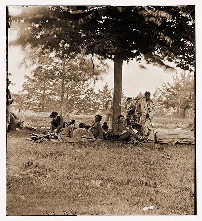 Fredericksburg Virginia. Wounded Indians from the Wilderness on Maryes Heights