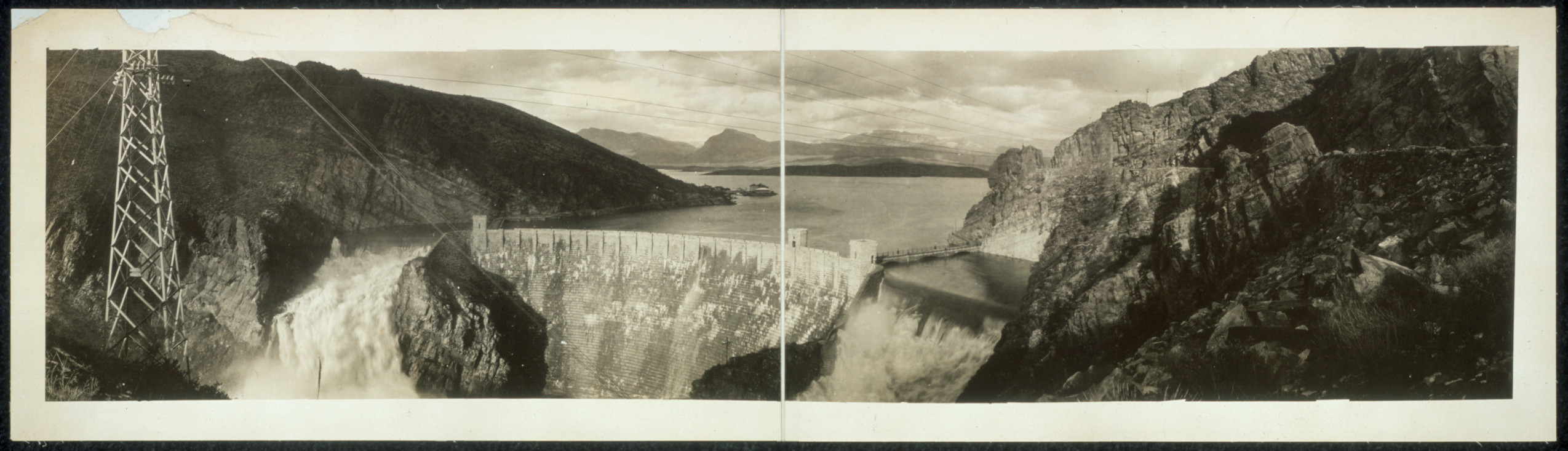 Overflow, Roosevelt Dam, c1916. — historic photograph
