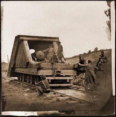 Petersburg Va. Railroad gun and crew