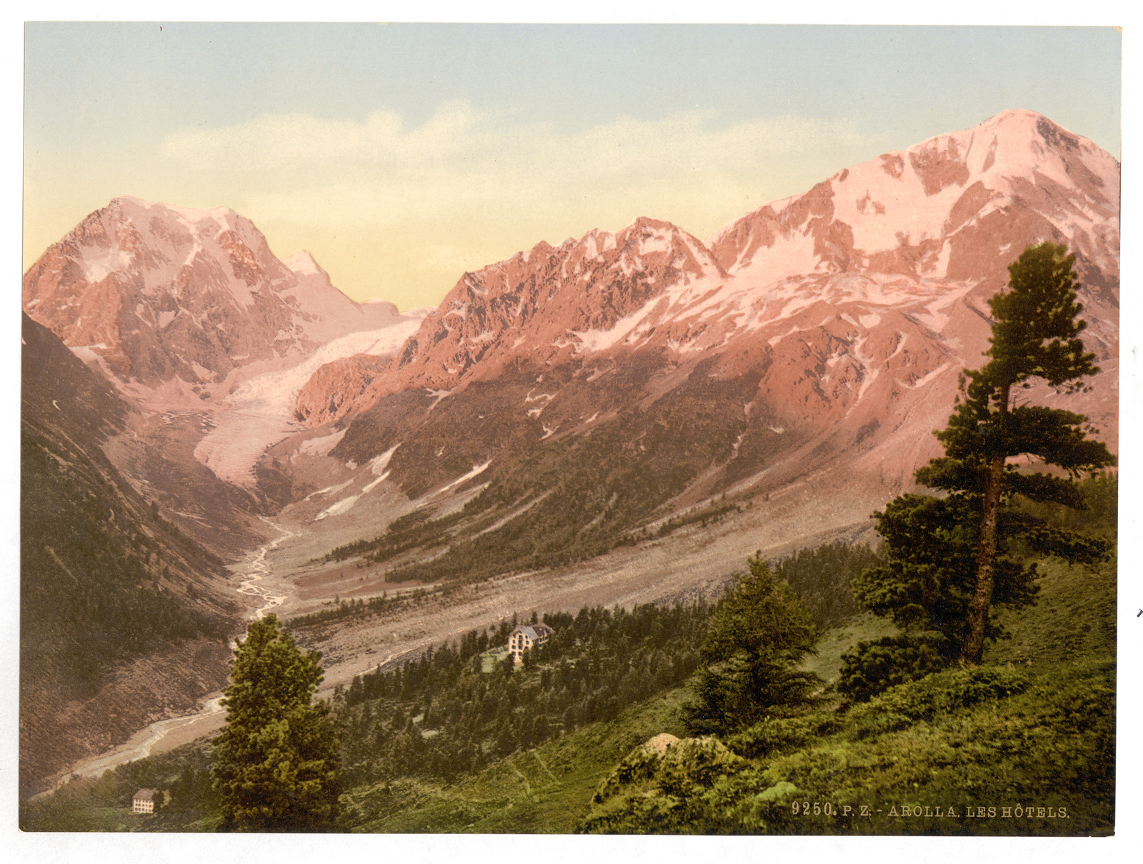 Arolla the hotel Valais Alps of Switzerland, [between ca. 1890 and ca. 1900]. — historic print