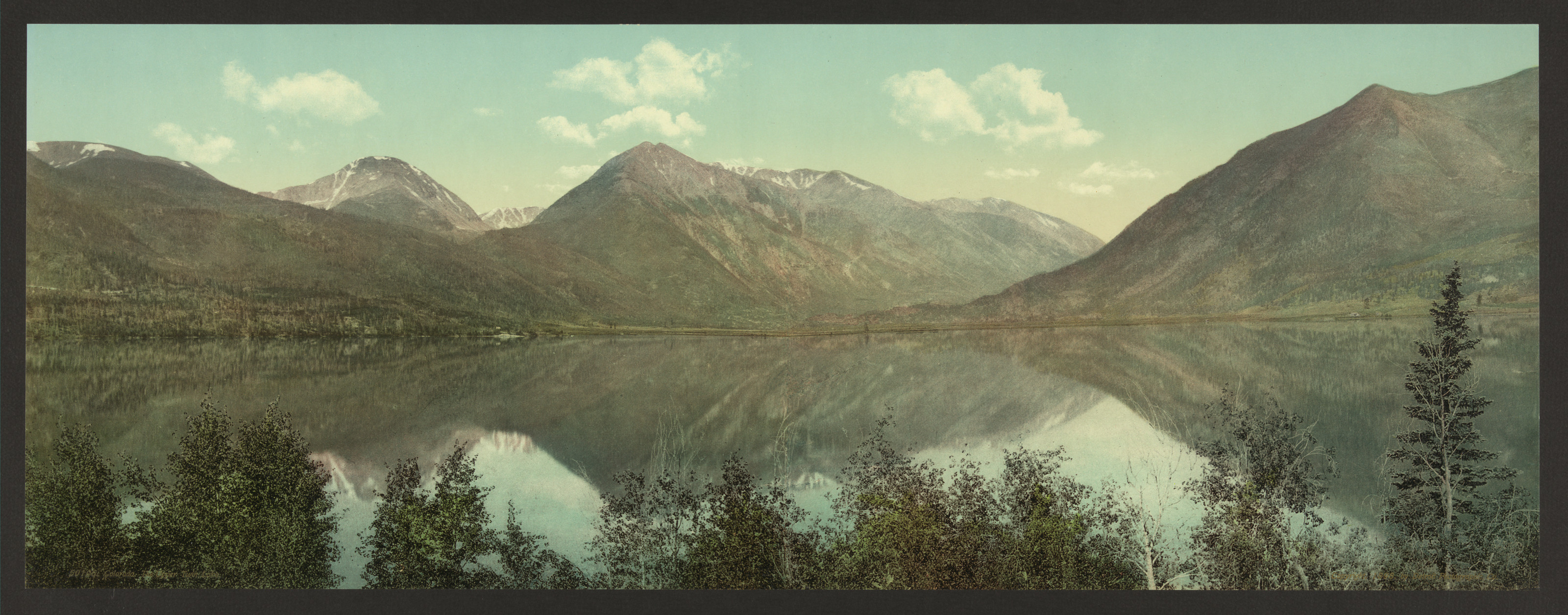 Colorado, the Upper Twin Lake, c1898. — historic print