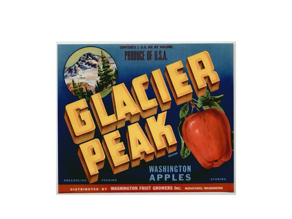 Glacier Peak Washington Apples crate label — historic image