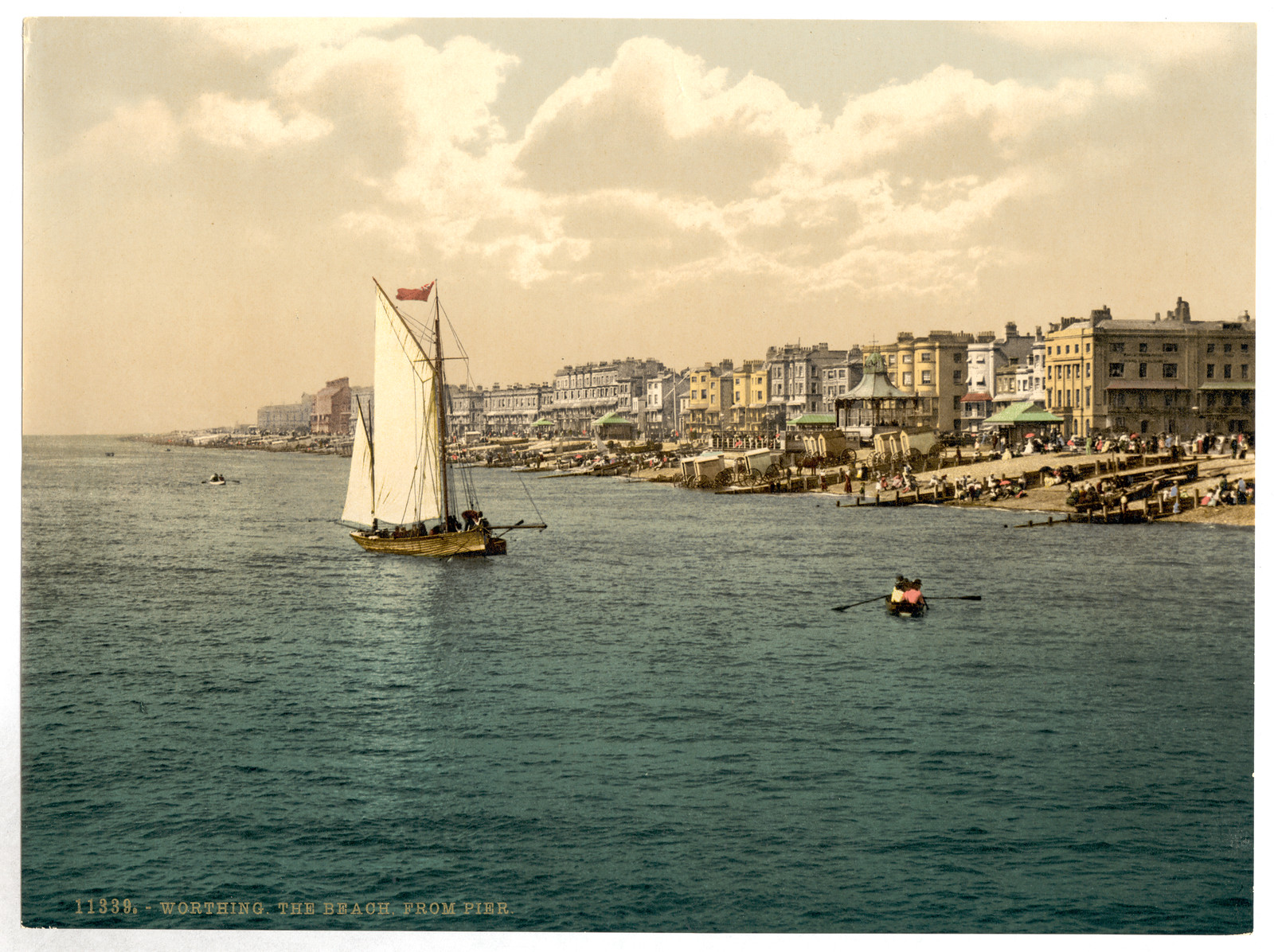 The beach from the pier Worthing England, [between ca. 1890 and ca. 1900]. — historic print