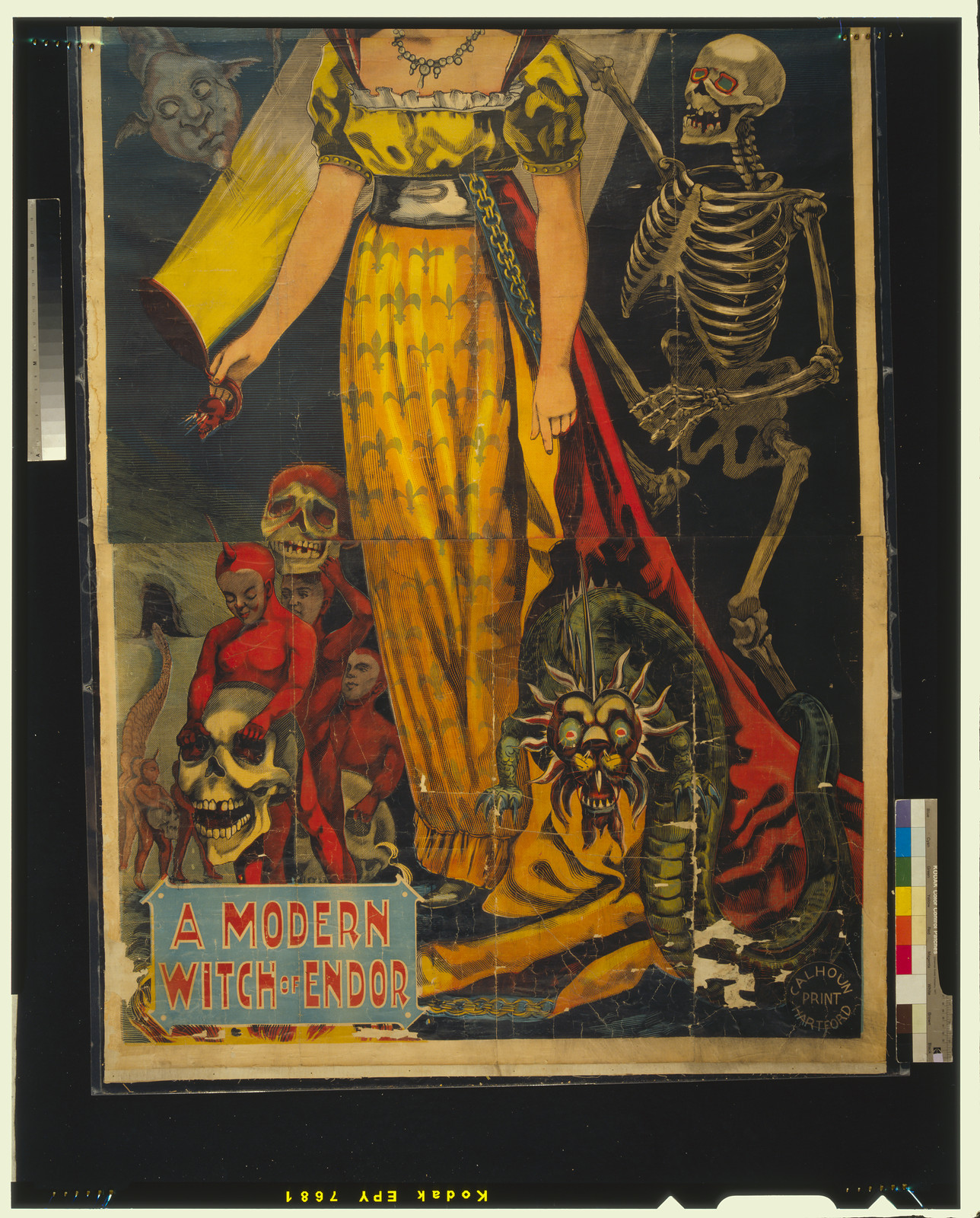 Miss Baldwin, a modern witch of Endor, Hartford : Calhoun Print., [ca. 1870] — vintage poster