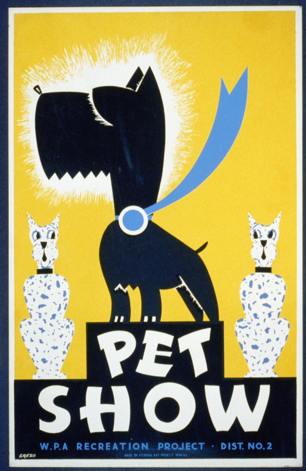 Pet show WPA recreation project Dist. No. 2 / Gregg., 1936 — vintage poster
