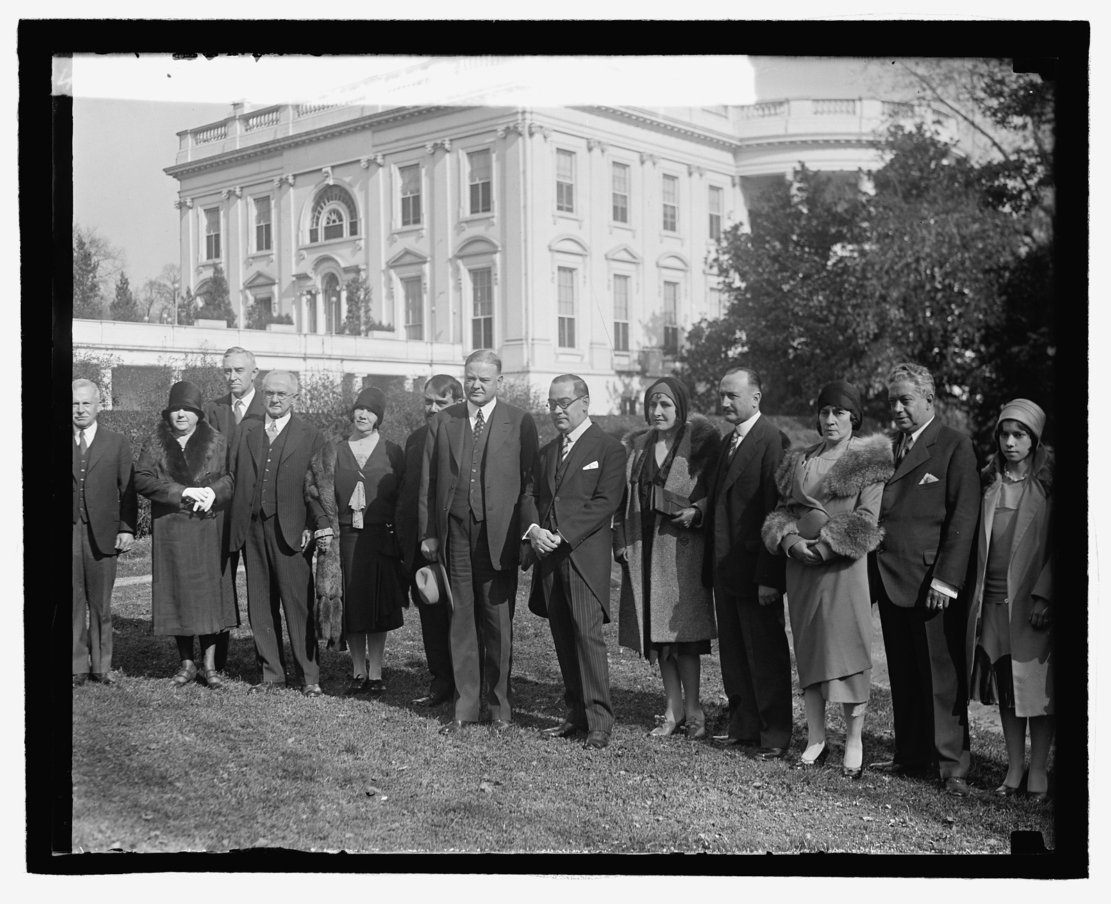 Hoover with U.S.-Mexican International Water Com., 11/6/29, [19]29 November 6. — historic photograph