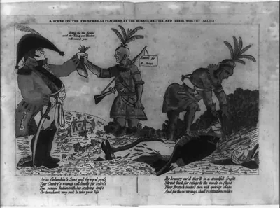 A scene on the frontiers as practiced by the humane British and their worthy allies!