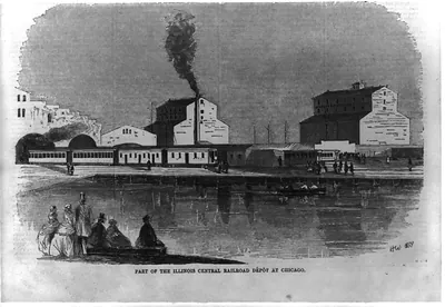 Part of the Illinois Central Railroad at Chicago