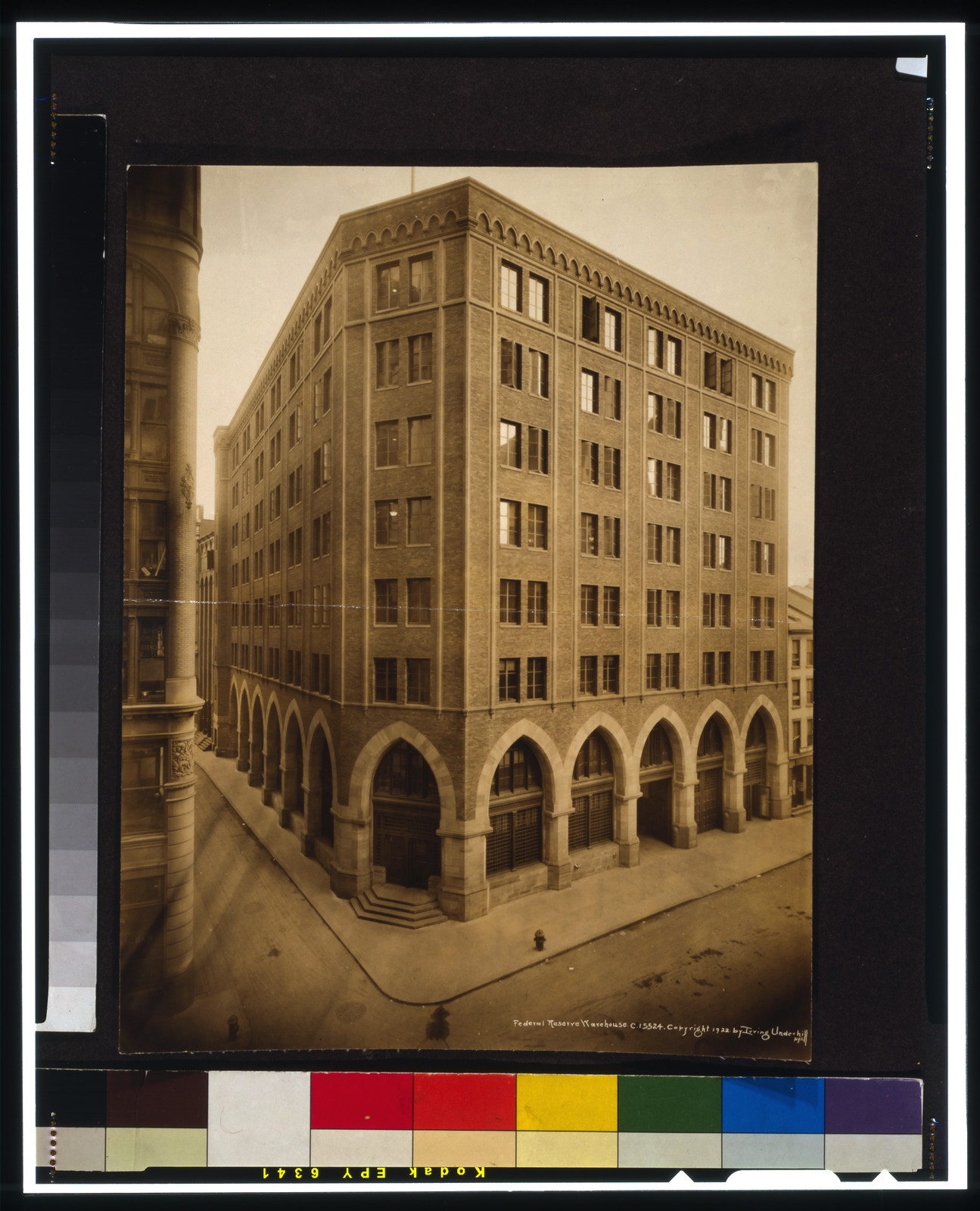 Federal Reserve Warehouse, 1922, c1923. — historic photograph