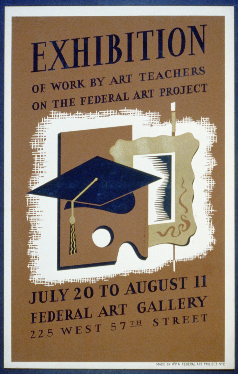 Exhibition of work by art teachers on the Federal Art Project, 1938 — vintage poster