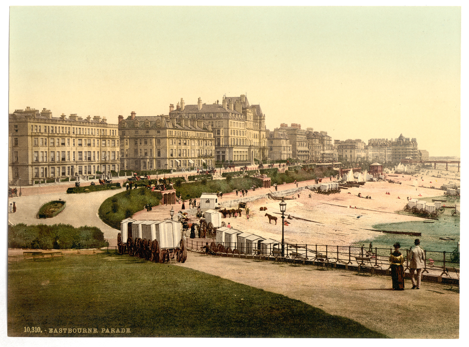 The Parade from the Wish Tower Eastbourne England, [between ca. 1890 and ca. 1900]. — historic print