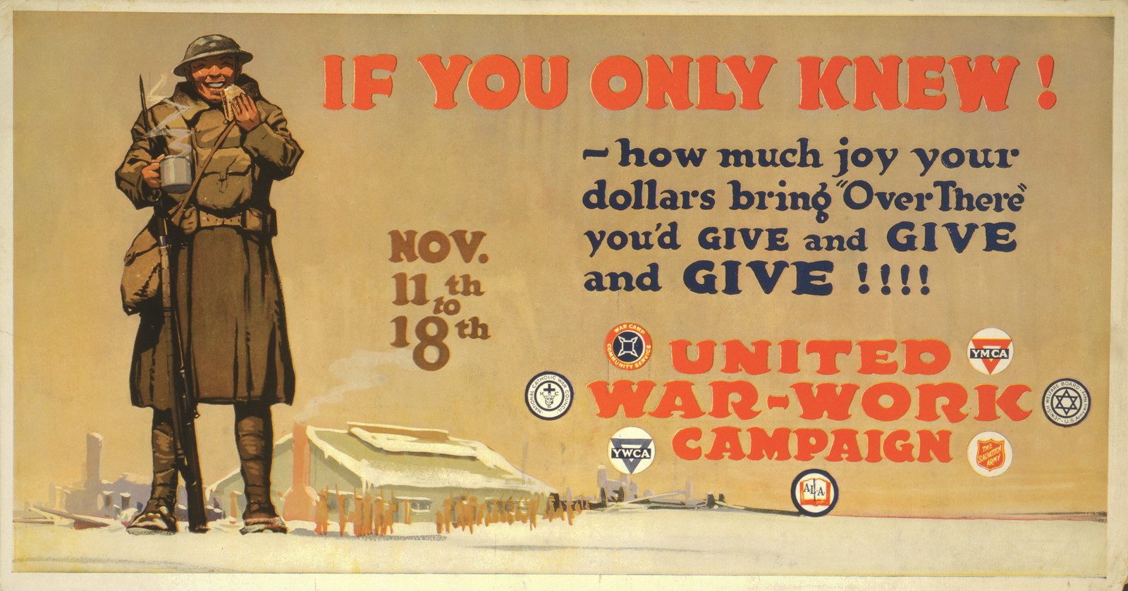 If You Only Knew! United War-Work Campaign poster — vintage poster