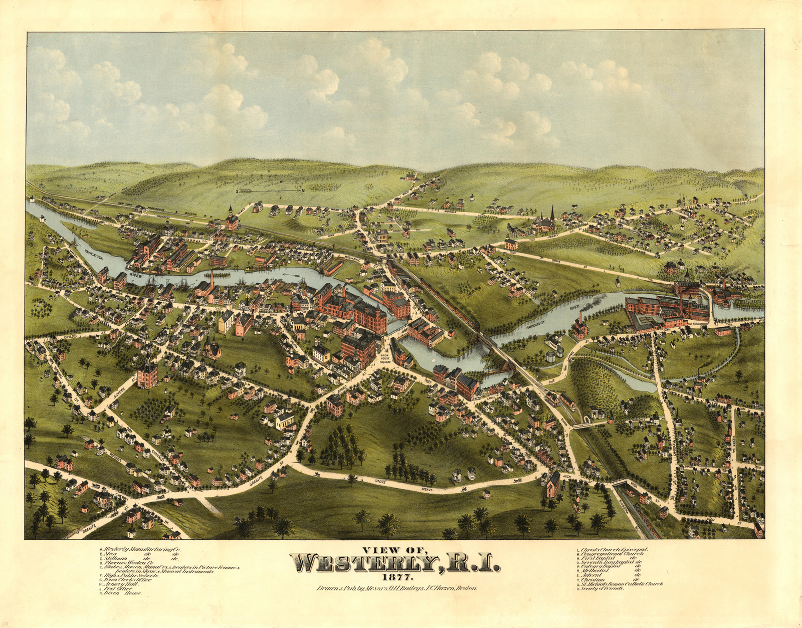 Westerly, Rhode Island, 1877, 1877 — antique map