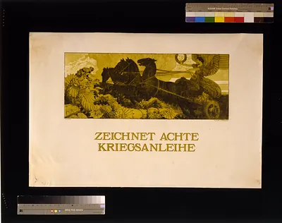 Zeichnet Achte Kriegsanleihe, war loan poster with chariot