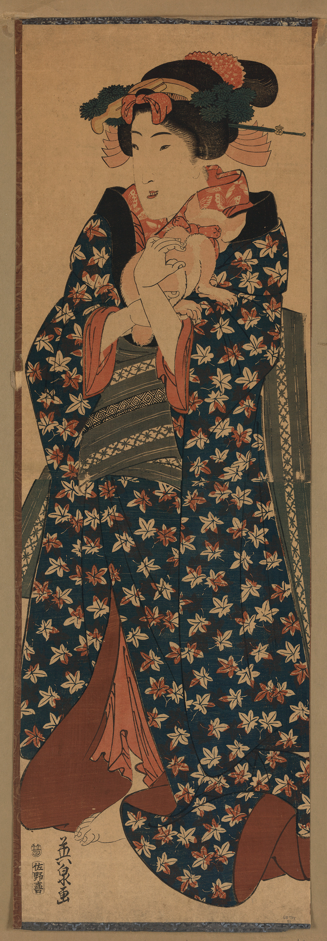 [Japanese Ukiyo-e print], 1750 — historic print