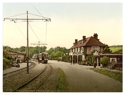 Groudle Glen Hotel and tram station Isle of Man England