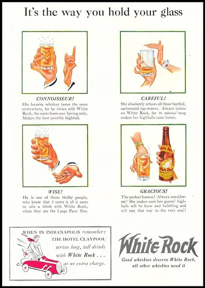 It's the way you hold your glass, White Rock advertisement