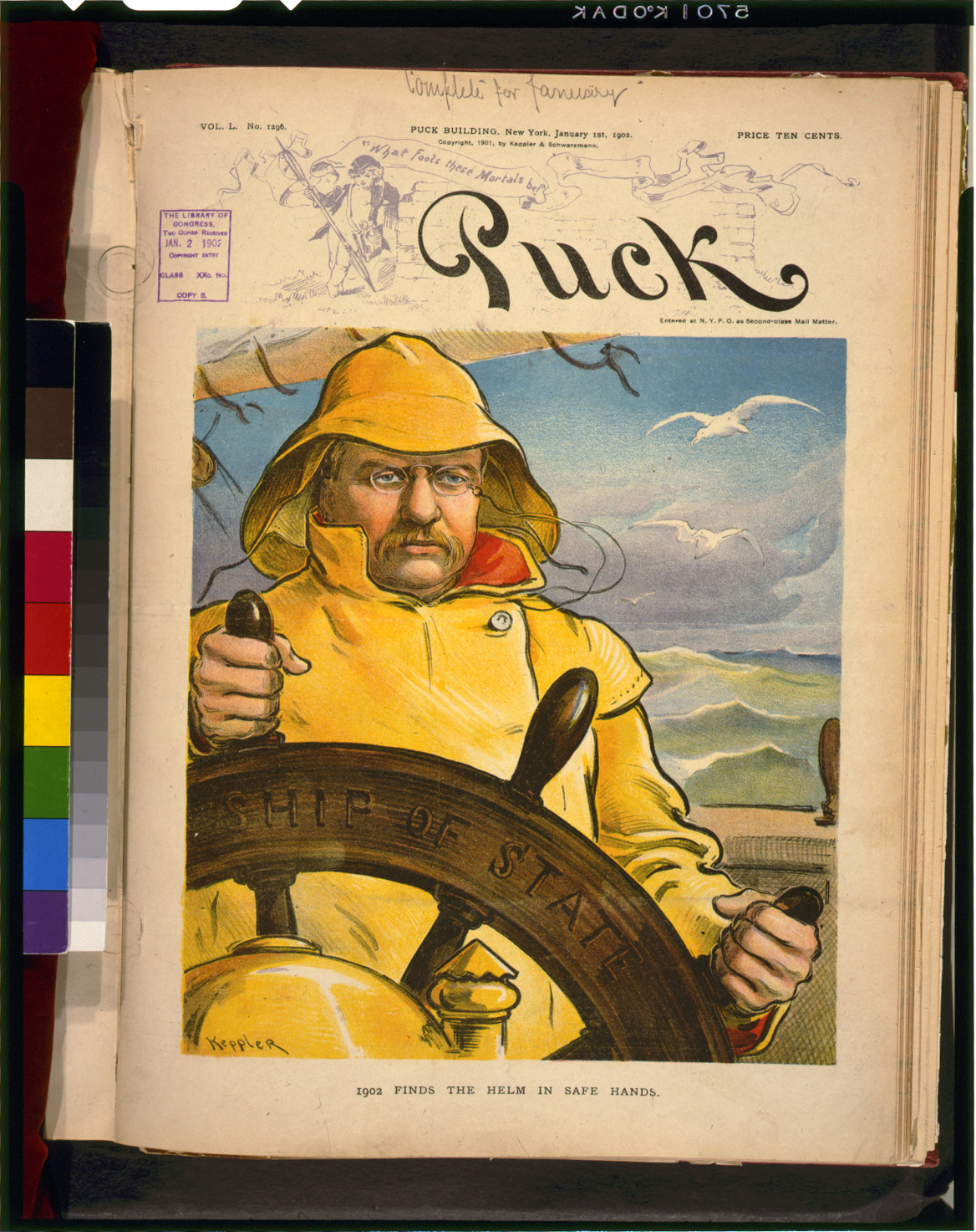 1902 finds the helm in safe hands / Keppler., 1902 Jan. 1. — antique lithograph