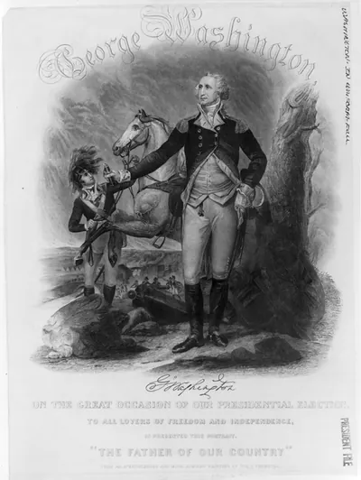 George Washington, on the great occasion of our presidential election - The father of our country""