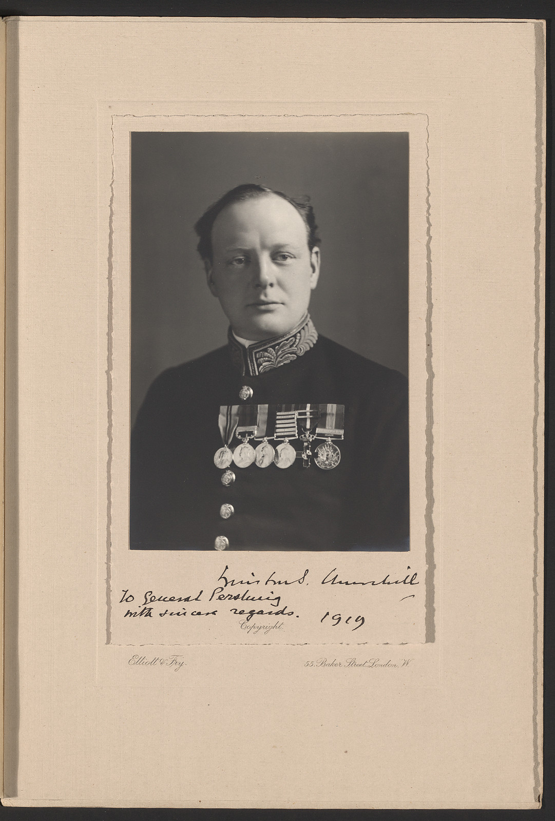 [Winston Churchill, head-and-shoulders portrait, facing front] / /Elliott & Fry, London., 1919 — historic photograph