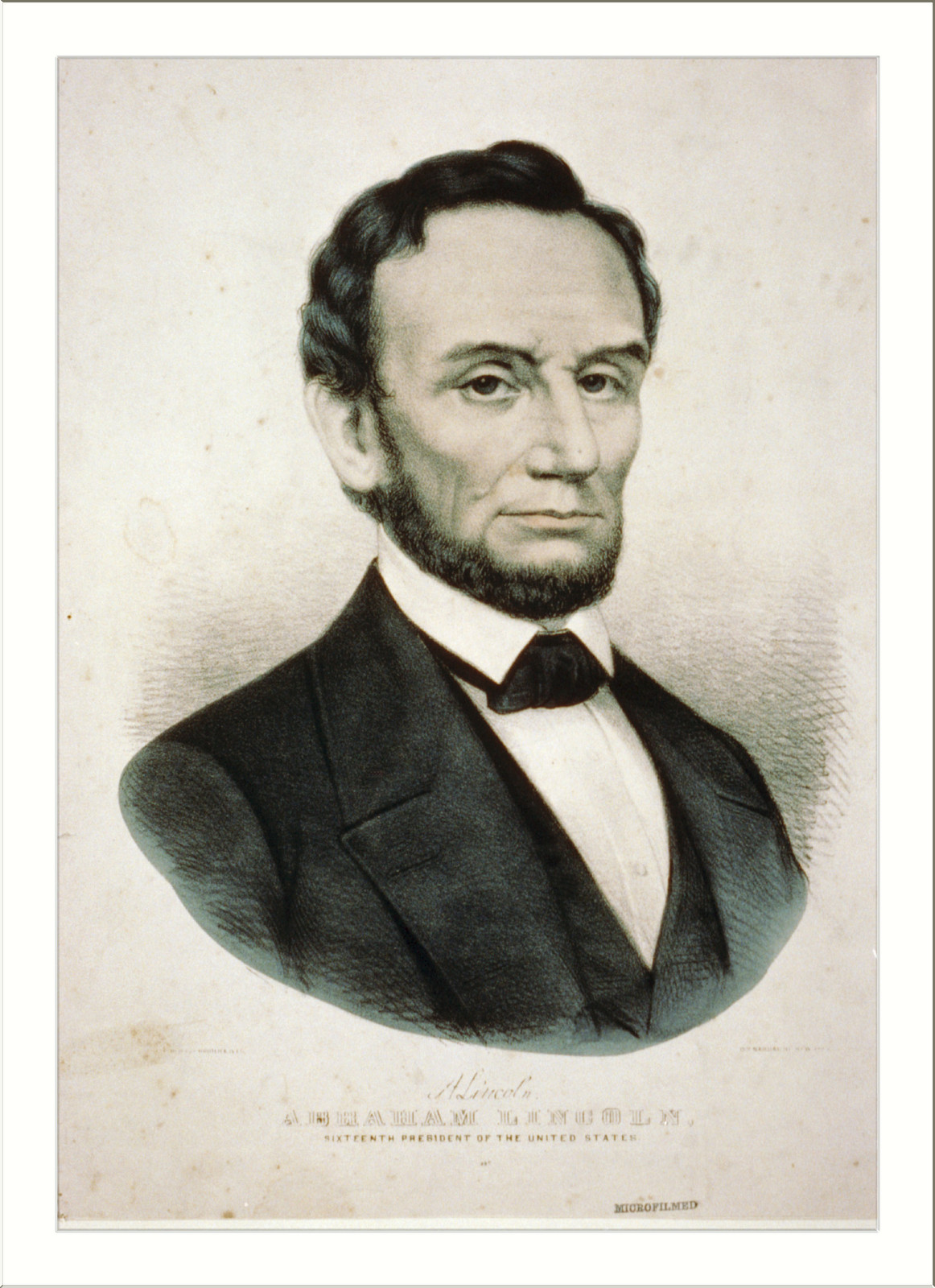 Abraham Lincoln: Sixteenth President of the United States, [New York] : Currier & Ives, [between 1861 and 1865] — antique lithograph
