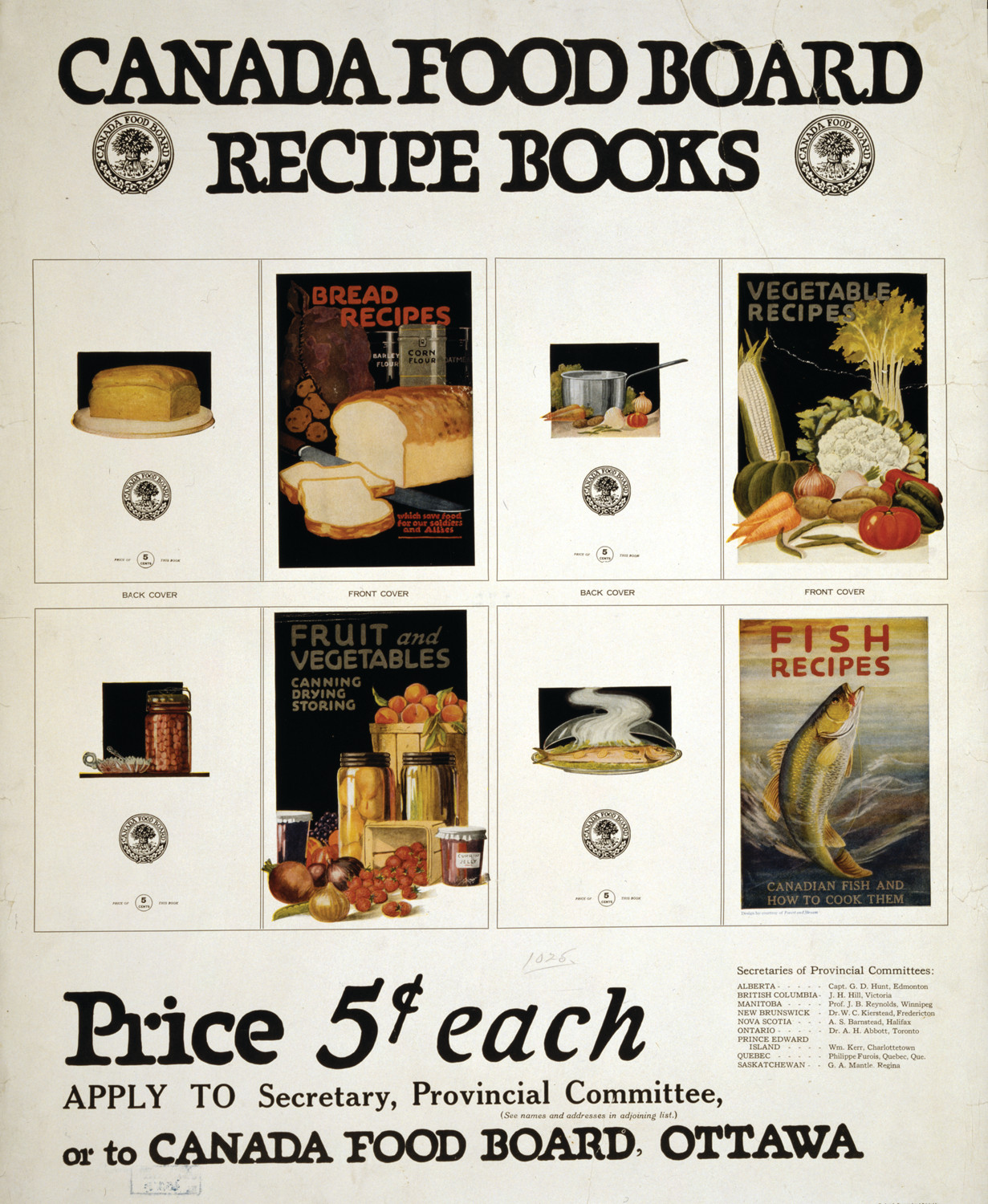 Canada Food Board recipe books — vintage poster