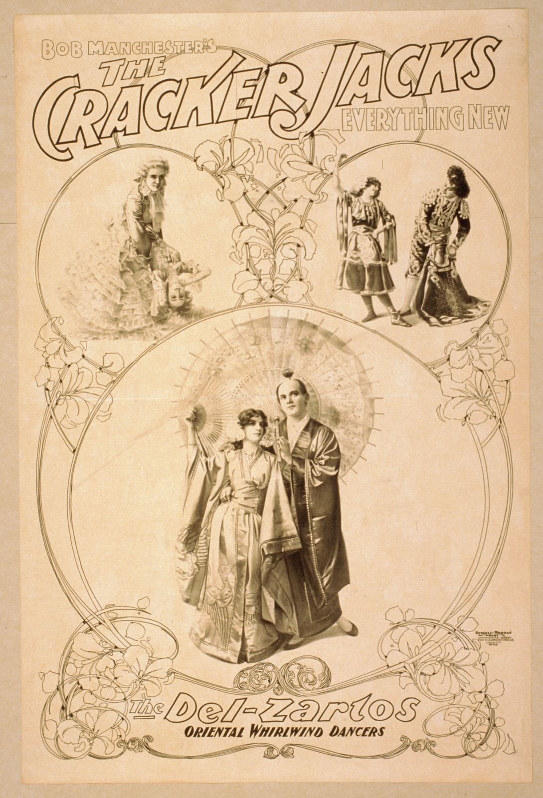 Bob Manchesters The Cracker Jacks everything new., 1899 — vintage poster