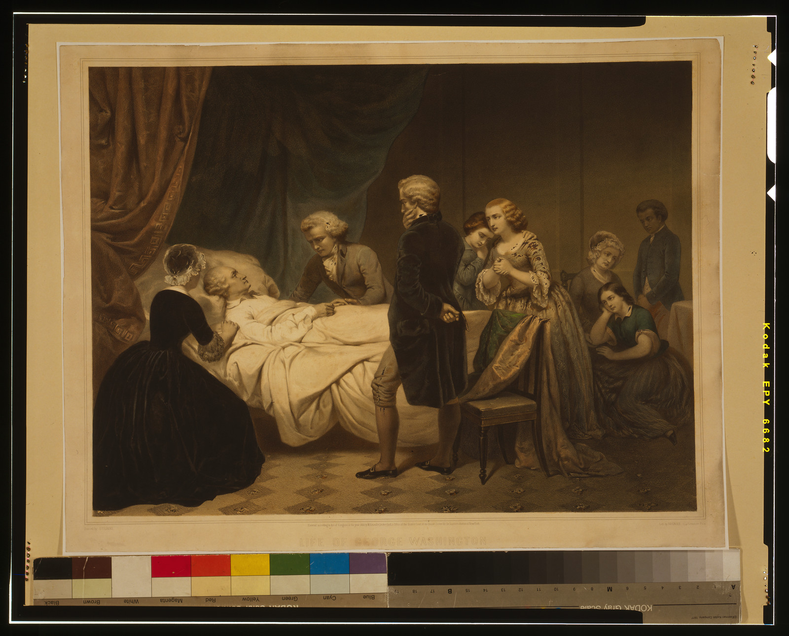 Life of George Washington / painted by Stearns ; lith. by Régnier, imp. Lemercier, Paris., Paris : Lemercier, c1853. — antique lithograph
