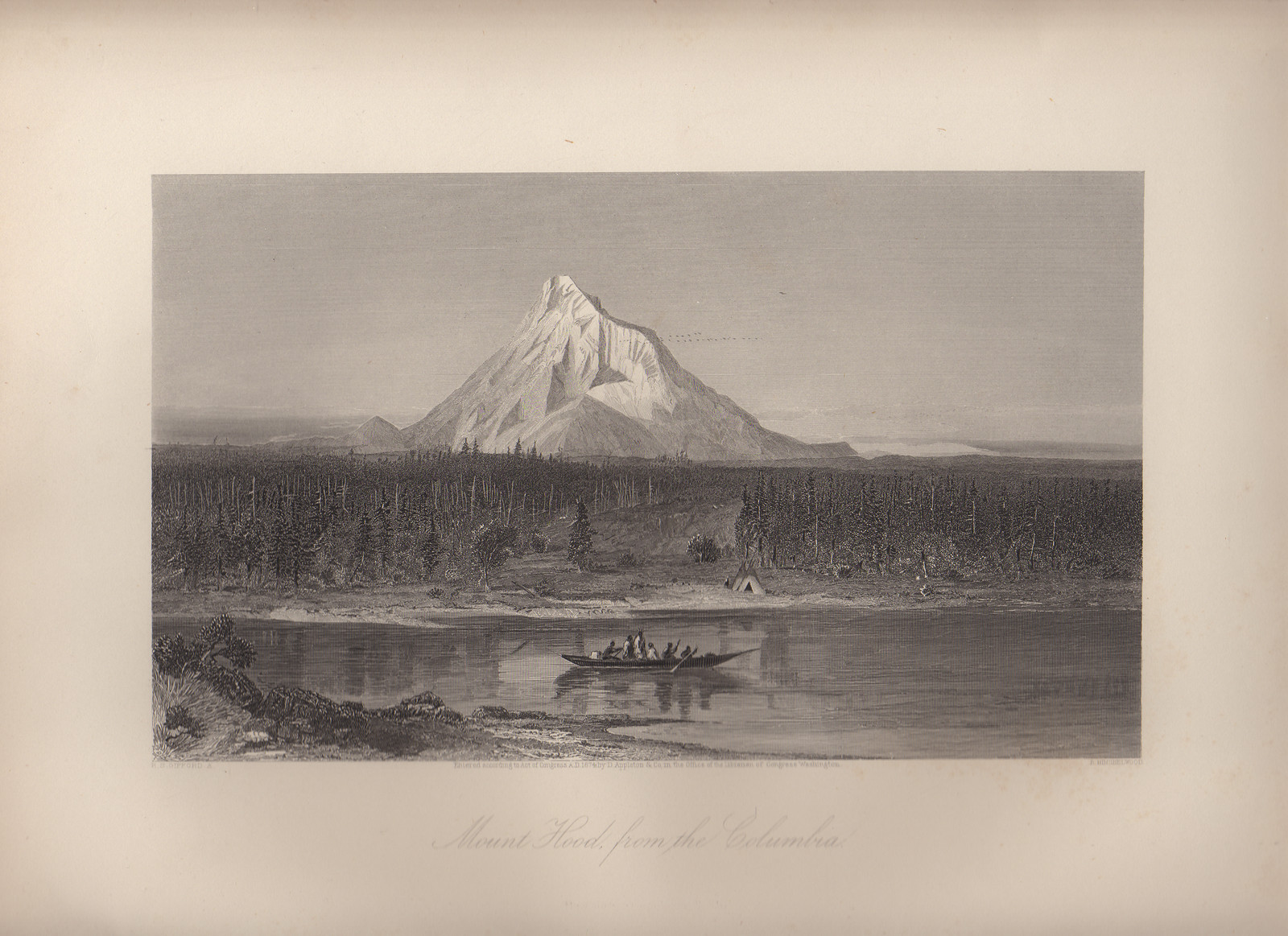 Mount Hood from the Columbia — historic image