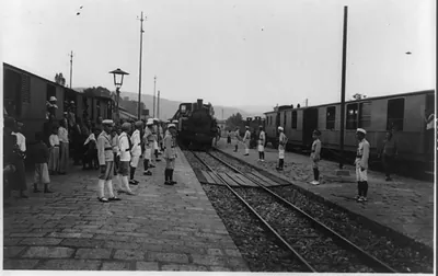 Railway station on the Lao-Kay-Kumming railway, Yunnan, S.W. China