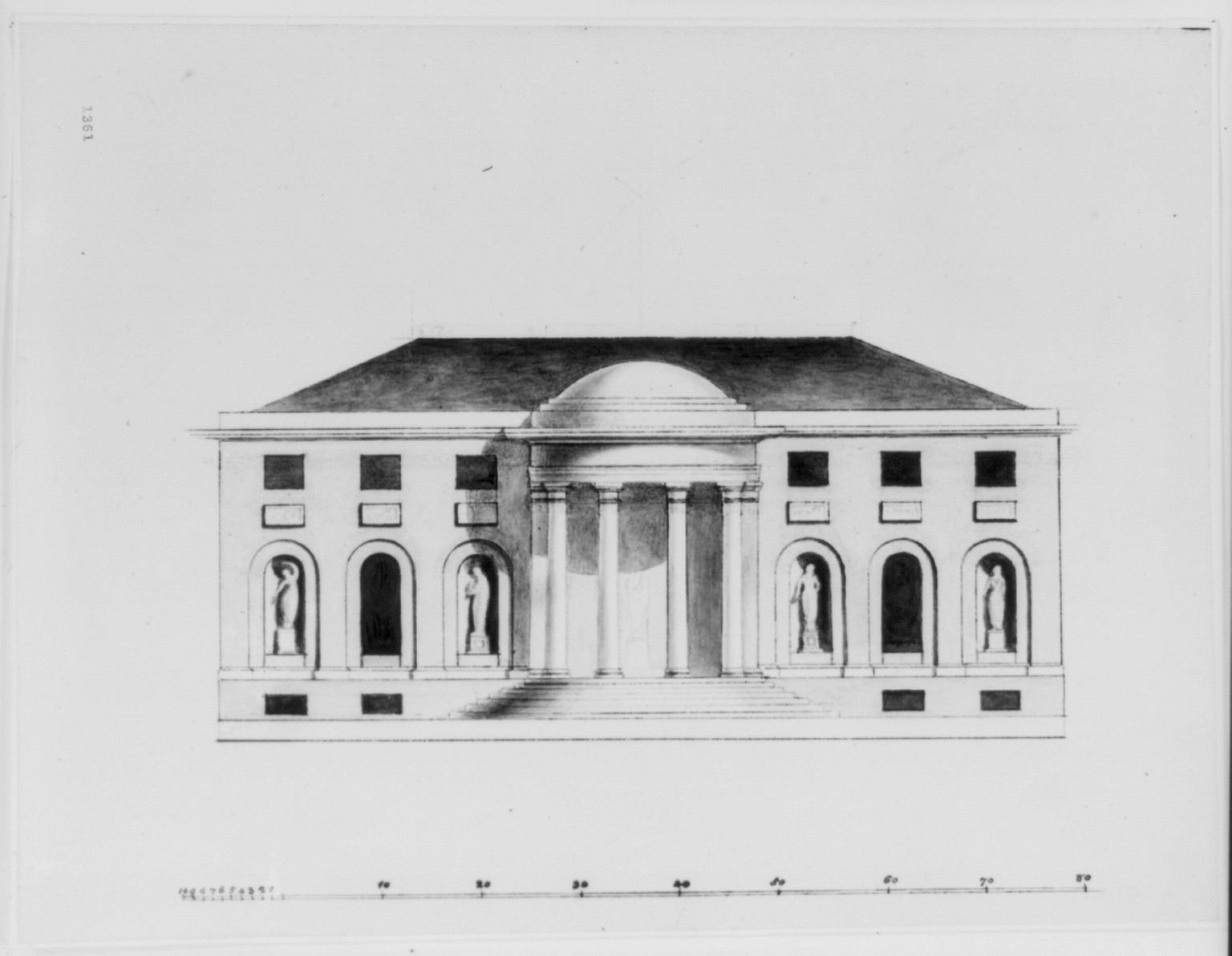 Antique Architecture - Washington DC - House (Tudor Place), 1644 (1) — historic image