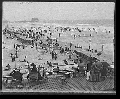 Bathing beach, Atlantic City, N.J.