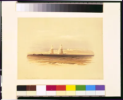 Statues of Memnon Thebes Decr 4th 1838 / David Roberts, R.A.
