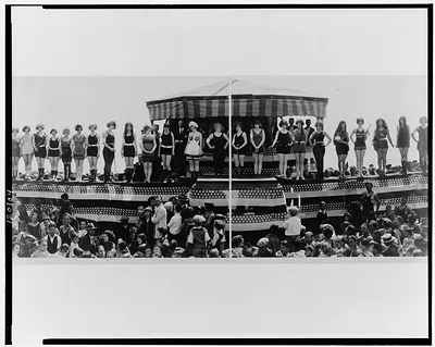 [Bathing Girl Parade, Crystal Pier, Calif.]