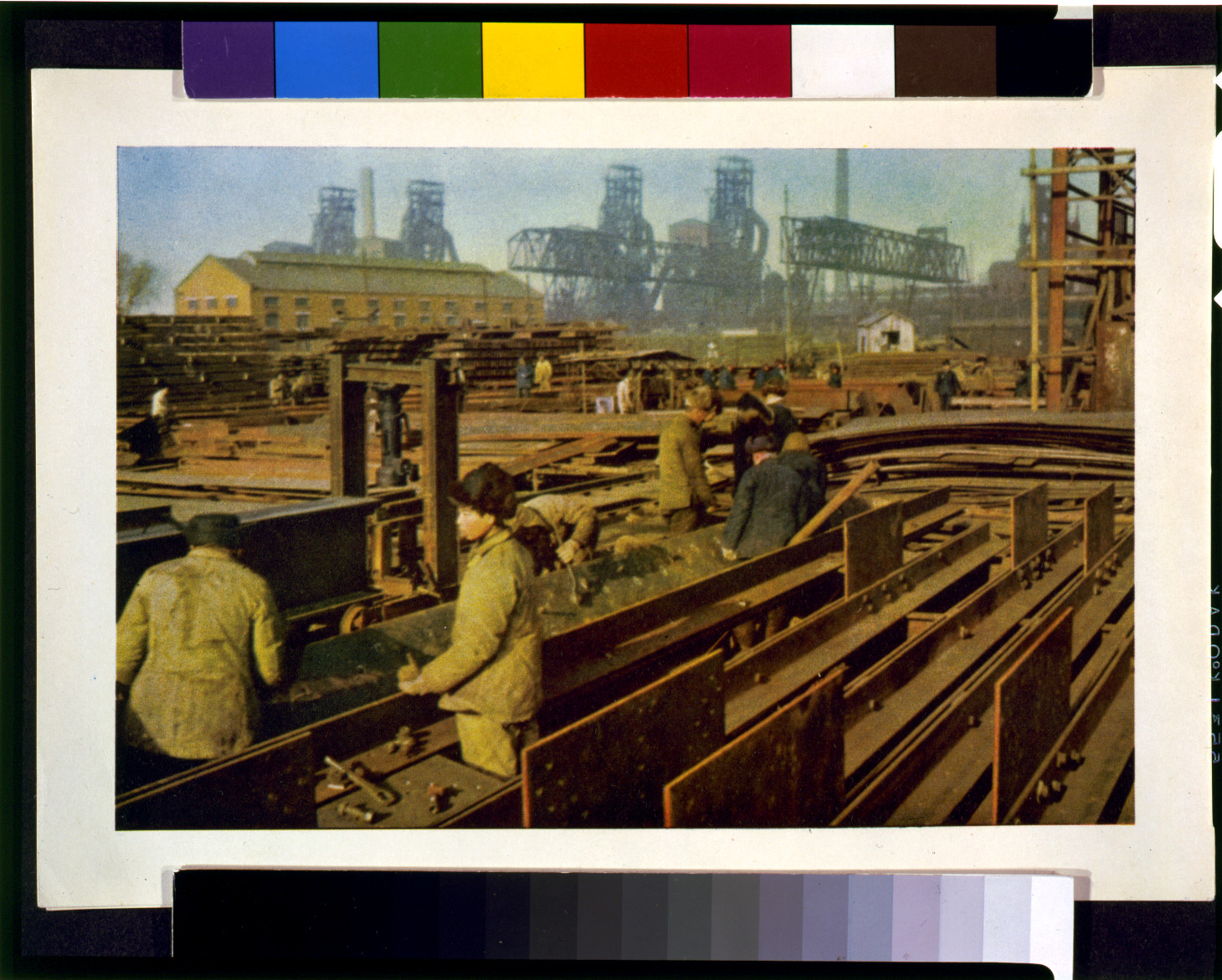 Steel structural material produced by Anshan Iron and Steel Company, [1954] — historic print