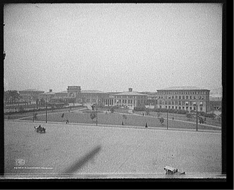 N.Y., N.H. & H. R.R. [i.e. New York, New Haven and Hartford Railroad] Depot, Providence, R.I., c1906. — historic photograph