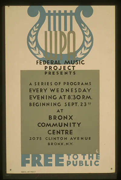 WPA Federal Music Project presents a series of programs every wednesday evening at 8:
