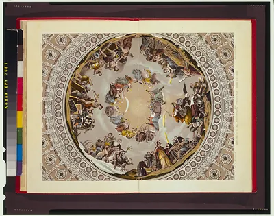 Brumidi's allegorical painting, in dome of U.S. Capitol