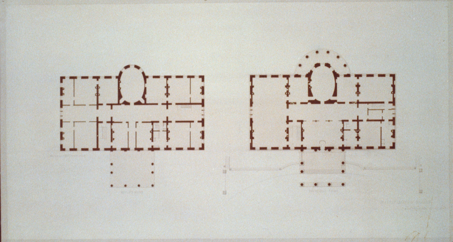 [The White House (Executive Mansion") D.C. Principal floor plan]", 1853 — historic drawing