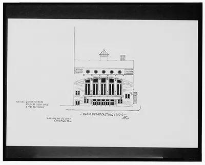 [Radio Broadcasting Studio, South Wabash Ave. and East 8th St., Chicago, Illinois] / AFD 1936.