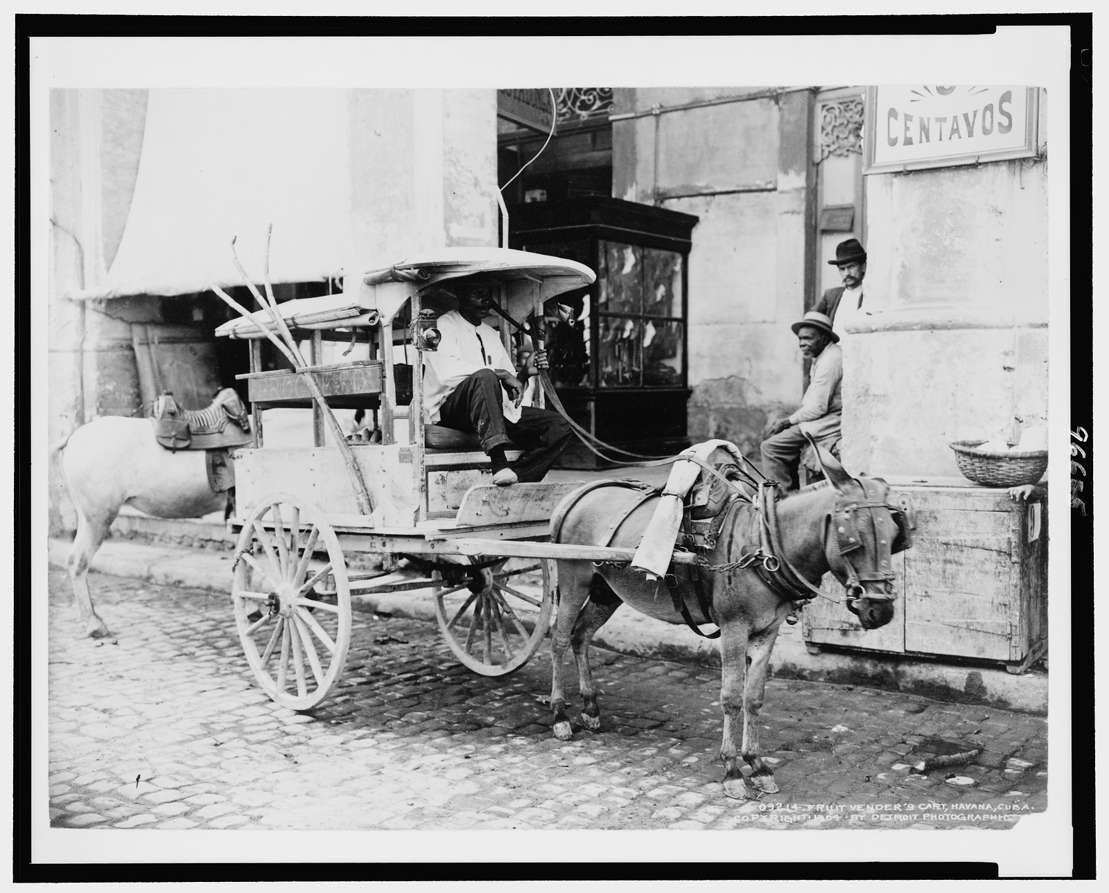 Fruit vender's [sic] cart, Havana, Cuba, c1904. — historic photograph