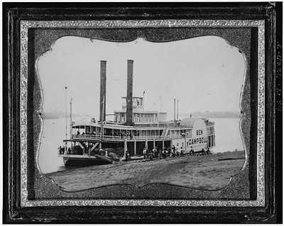 [Ben Campbell, steamship at landing]