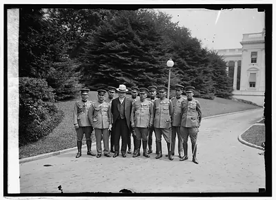 Japanese Military Mission and Charge d'Affairs Isaburo Yoshida, White House, [Washington