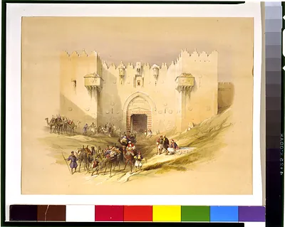Gate of Damascus Jerusalem April 14th 1839