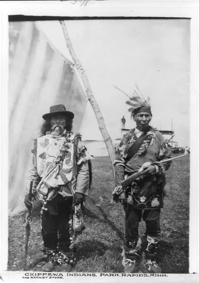 Historic Landscape - Park Rapids, Minnesota - 2 Chippewa Indians