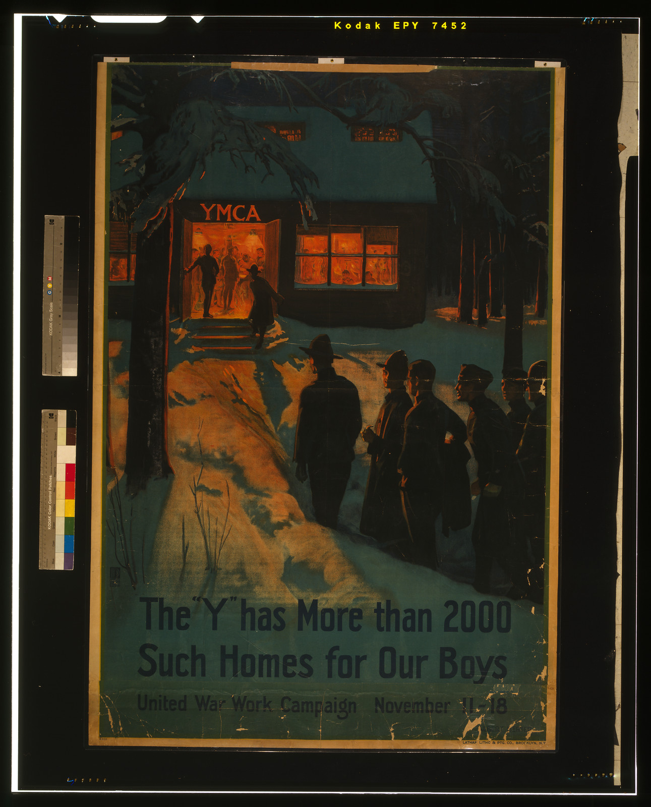 The Y has more than 2000 such homes for our boys--United War Work Campaign November 11-18 / Albert Herter., 1917 — vintage poster